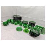 73 pieces of green glass ??