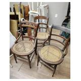 Chairs cane bottoms look pretty decent