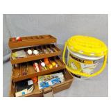 Fishing tackle and minnow bucket
