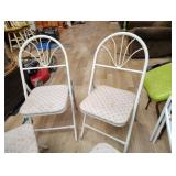 Four folding chairs