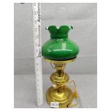 Green glass lamp