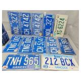 License plates mostly Iowa one is Oklahoma