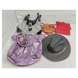 Hat and purses