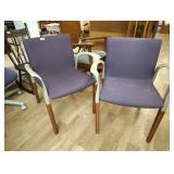Two purple sitting chairs
