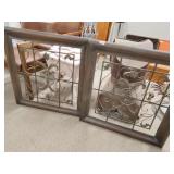 Two metal wall decor pieces 30x 30