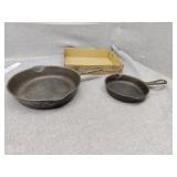 2 wagner ware cast pans
