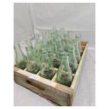 May's beverage wood crate,Coca-Cola bottles all