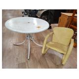 Kids metal chair and table