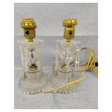 Two glass lamp