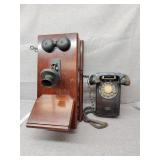 Two vintage wall phones