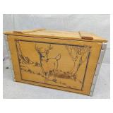 Deer wood crate 11.5 x 17.5x12