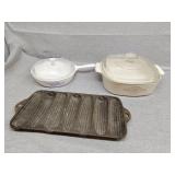 Cast corn cooker and other items