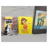 Three paintings