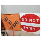 2 metal single-sided signs 24x24