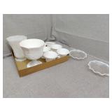 Milk glass and bubble glass