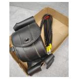 Leather bag and small battery cables