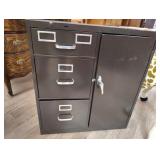 Metal cabinet with safe has code  32x29x16