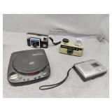 Old cameras, voice recorder and CD player