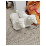 Blowmold Santa sleigh and deer see below Set
