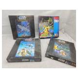 4 Star wars puzzles 3 are sealed New Hope is open