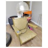 Vintage hair dryer chair untested has ashtray