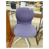 Rolling purple chair