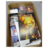Science fiction cards and magazines