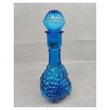 Mid-century modern blue decanter