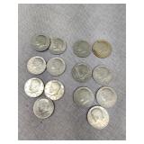 14 Kennedy half dollars 1972's