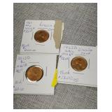 Three pennies 1962 d, 1964 and 2012