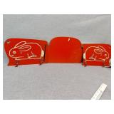 Three vintage crib toppers