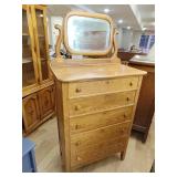 5 drawer cabinet 45X32x17 mirror adds 19