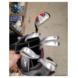 Golf clubs and bag