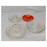 Four chicken water bottoms one is plastic