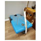 Wheeled water tank not sure on gallons 10x36x23