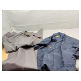2 coveralls short sleeves one large one XL