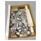 Flatware,  rolling pin