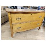 Two drawer wood cabinet 26x41 x 21