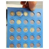 Mercury dimes in book