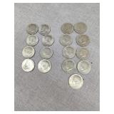 '70S and '80s Kennedy half dollars 17 total