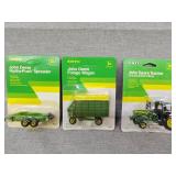 John Deere tractor, wagon and spreader