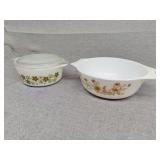 Two Pyrex servers