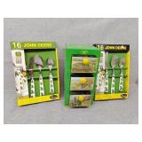 John Deere flatware and tin cabinet