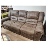 Microfiber man. reclining couch looks good 67-in