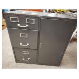Metal cabinet with safe have code 32 x 30.5 x 17
