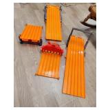 4 pc Hot Wheels race track six Lane complete