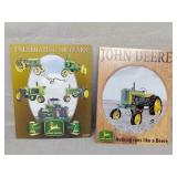 2  John Deere tin signs