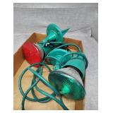 Colored yard spotlights