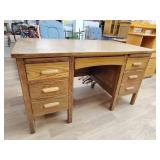6 drawer wood desk 30 x54 x 30