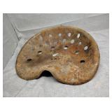 Metal tractor seat